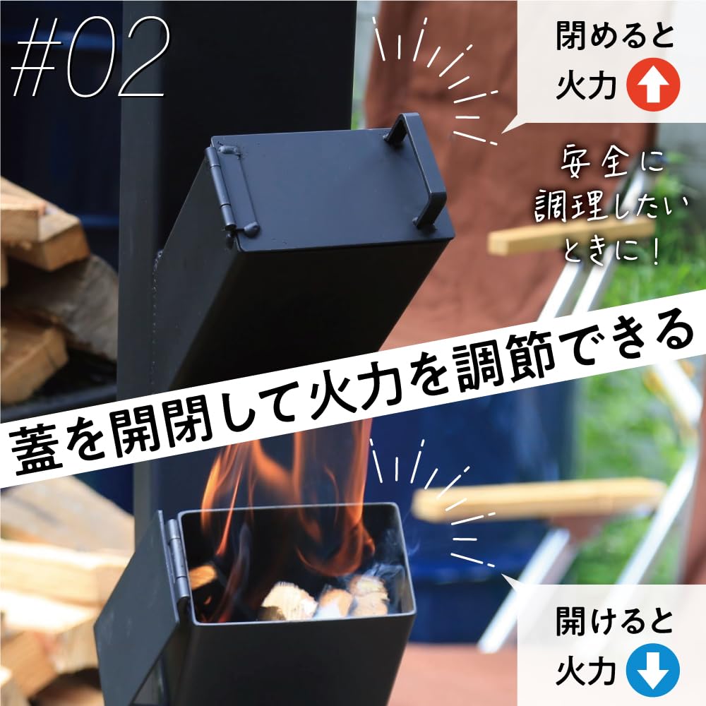 廃油ストーブ　ロケットストーブ　送風機と五徳付いています 廃油ストーブ ロケットストーブ 送風機付き 【公式通販】